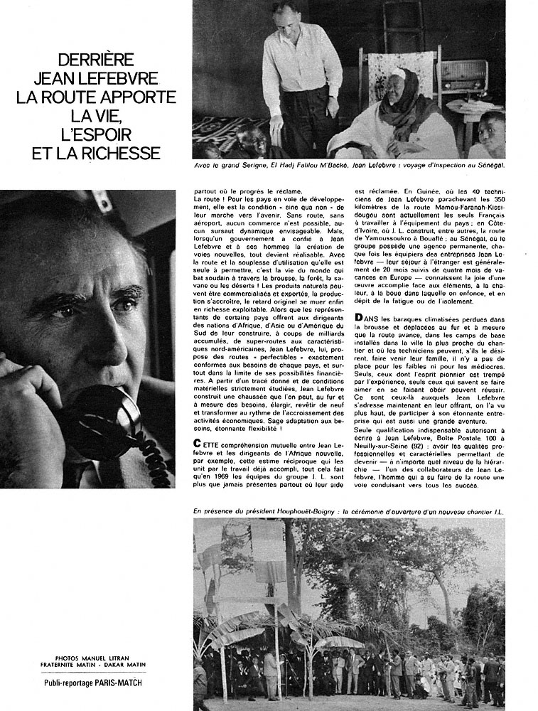 Publicit� Jean Lefebvre 1969